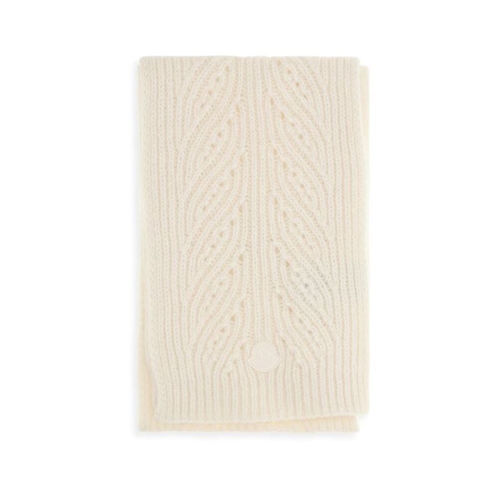 Moncler Beige Wool Oves Aries Women's Foulard